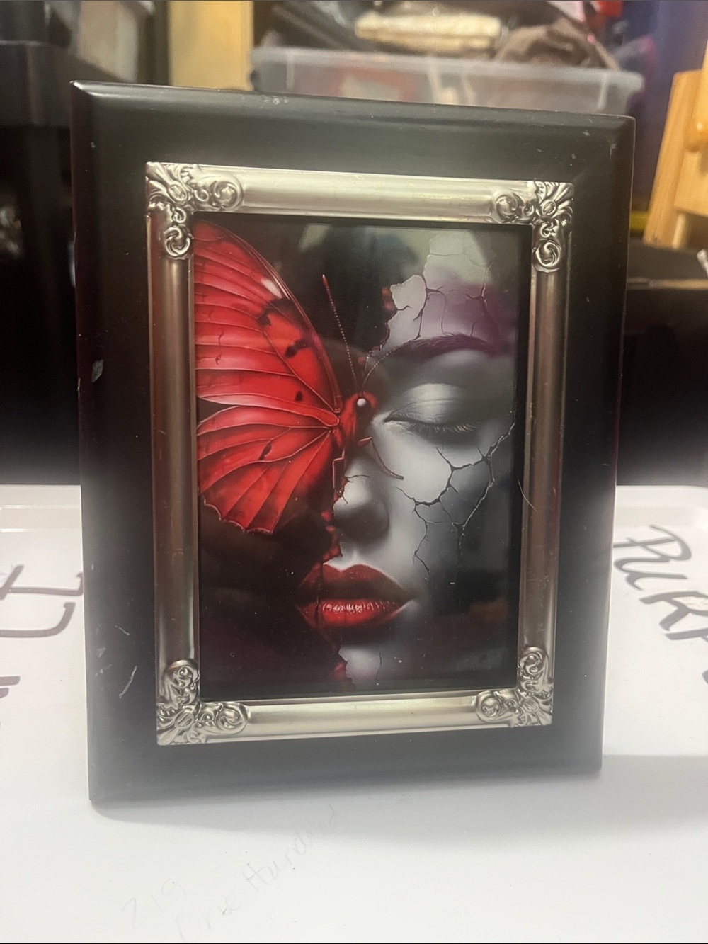 Framed Red Butterfly Portrait Wall Art - Home Accents 435
